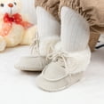 thumbnail image 3 of HsdsBebe Baby Boys Girls Shoes Infant Furry Boots Winter Booties for First Walker 0-18M, 3 of 8