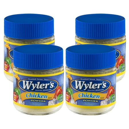 - (3 Pack) Wyler's Chicken Flavor Instant Bouillon Powder, 3.75 oz Jar