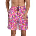 thumbnail image 1 of Fotbe Colorful Donuts 1 Trajes de Baño Estampados para Hombre, Shorts de Verano de Secado Rápido, Ropa de Playa, Bañadores-Large, 1 of 6