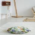thumbnail image 3 of Floral Round Floor Cushion with Handle, Hawaiian Composition of Colorful Flowers and Leaves Blossoming on a Plain Background, Pillow for Living Room & Dorms, 18" Round, Multicolor, by Ambesonne, 3 of 4