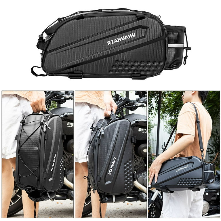 Lixada 3-in-1 Bike Rack Bag Trunk Bag Waterproof Rear Seat Bag with 2 Side Hanging Bags Cycling Cargo Luggage Bag Pannier Shoulder Bag, Men's, Size