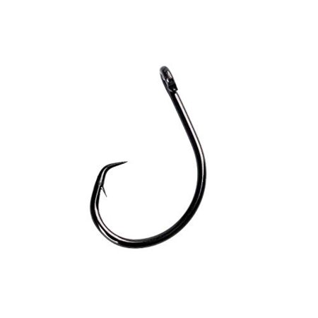 UPC: 0023534013575 | Mustad Demon Perfect Circle in Line 2X Strong 1X Long Hook (4 Pack) Black/Nickel Size 16/0