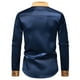 thumbnail image 4 of Blusa y camisa de manga larga con cuello vuelto para hombre, blusa informal de moda con botones y retazos, blusa de manga larga con cuello vuelto, blusa de poliéster para hombre, 4 of 6