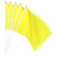 thumbnail image 1 of Amarillo Bandera con Palo A Mano Sostenida Pequeña Mini Bricolaje Bandera 11.8 Pulgadas x 7.8 Pulgadas Cuadrado para Festival Eventos Decoración de fiesta Paquete de 25 Unique Bargains banderas al aire libre, 1 of 5