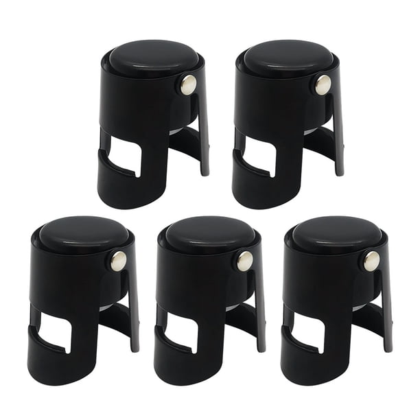 Matsuzay 5 paquetes/lote Tenga tranquilidad en su bar con nuestros corchos a prueba de fugas para botellas de vino y cerveza Champagne Cork Rta Cocina y Comedor negro