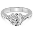 thumbnail image 3 of 2 Carat IGI Certified Oval Shape Lab Grown Diamond Engagement Ring | 14K White Gold |Caroline Three Stone Side Trillion Diamond Ring | FG-VS1-VS2 Quality Friendly Diamonds, 3 of 5
