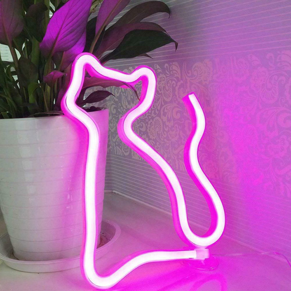 Details about   LED Thunder Cat Neon Light Sign Night Lighting Party Wedding Xmas Deco Lamp Warm 