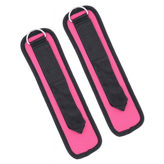 2X Adjustable D-Ring Ankle Strap Buckle Body Building Resistance Band Gym Multi Thigh Leg Ankle Cuffs Power Red