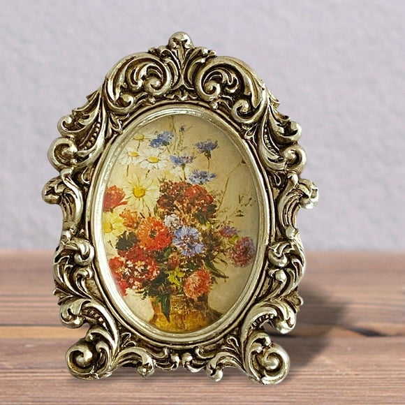 Vintage Photo Frame Picture Holder Decorative Ornaments Elegant Desktop