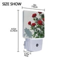 thumbnail image 4 of LED Sensor Night Light Auto On/Off Dusk to Dawn Lamp for Bedroom Hallway Red Roses on The Wall 2 Pack, 4 of 7