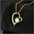 thumbnail image 3 of Yellow Gold Heart, Mother Of The Bride Gift From Daughter Mother Of The Bride Necklace From Bride Gift Mom Of Bride Present To Mom From, Necklaces with Meaningful Messages Card Inside, 3 of 6