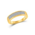 thumbnail image 3 of 10kt Yellow Gold His Hers Round Diamond Square Matching Wedding Set 5/8 Cttw, 3 of 3