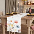 thumbnail image 2 of Table Runners 70 Inches Long Dress Scarves, Spring Wildflowers Farmhouse Coffee/Dining/Kitchen Table Decor, Holiday Table Runner, Watercolor Rustic Flowers Floral Leaves 13x70 Inch, 2 of 9