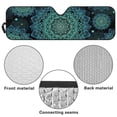 thumbnail image 6 of Yuyamidu Green Windshield Sun Shade Compatible with Jeep Wrangler JK JL Boho Mandala Flower Car Sunshade Heat Shield Windshield Cover, 6 of 7