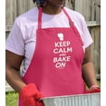 thumbnail image 3 of ThisWear Keep Calm and Bake On Funny Apron for Kitchen Baker Baking Two Pocket Apron for Women and Men Heliconia, 3 of 7