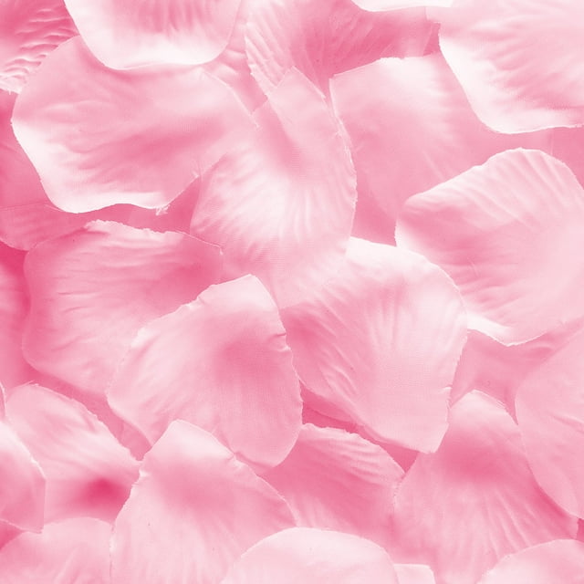 Super Z Outlet Tela De Seda Flor Mini Pétalos De Rosa Para Bodas (1000 Piezas) (Rosa)