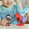 thumbnail image 5 of Marvel Spidey and His Amazing Friends Dino-Webs Spidey-Rex & Miles “Spin” Morales Action Figures, Ages 3+, 5 of 5