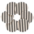 thumbnail image 2 of Haosy Set of 6 Drink Woven Coaster with Holder Heat Resistant Non-Slip Bar Coasters 4 Inches Dark Gray and White Striped, 2 of 7