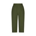 thumbnail image 4 of Golf Pants for Women Stretch Solid Color Polyester Casual Travel Cropped Pants, 4 of 8