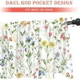 thumbnail image 6 of Retro Kitchen Curtains Wildflower 54x18 in Boho Rod Pocket 1 Panel Spring Floral Blackout Drapes Vine Windows Treatment Valances Bathroom Bedroom Living Room Decoration, 6 of 6