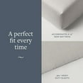 thumbnail image 4 of GroundLuxe Fitted Twin XL Sheet in Light Gray, 4 of 11