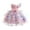Pink, variant on Kid Girls Pageant Party Dress Ruffle Flower Formal Dress Toddler Pageant Rainbow Princess Ruffle Dress Flower Elegant Tutu Sequin Ball Wedding Gown