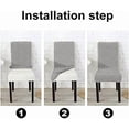 thumbnail image 4 of Stripes Covers for Dining Chairs 6 Pack Abstract Irregular Dotted Textured Striped Background Pattern Stretch Spandex Kitchen Chair Slipcovers Removable Washable Geometric Parsons Chair Cover, 4 of 5