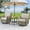 3pcs Set(2 Swivel Gliders + Side Table), variant on Yeahumalia Outdoor Rattan Patio Set, 2 Wicker Swivel Glider Chairs and Side Table with Grey Cushion