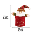 thumbnail image 5 of Christmas Candy Jar Cloth Snowman Santa Claus Reindeer Doll Berry Cookie Tins Canister Chocolate Treats Box Jewelry Storage Box with Lids for Xmas Holiday New Year Desktop Decor, 5 of 5