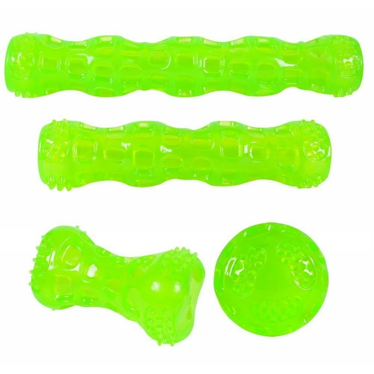 Green squeaky dog toy discount
