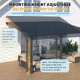 thumbnail image 3 of AECOJOY 10x14 Outdoor Hardtop Gazebo Adjustable Height (6.5-9.8Ft) Pergola for Patio on Clearance, Large Wall Mounted Metal Lean to Pergolas and Gazebos Clearance, Heavy Duty Awnings with Patio Roof, 3 of 7