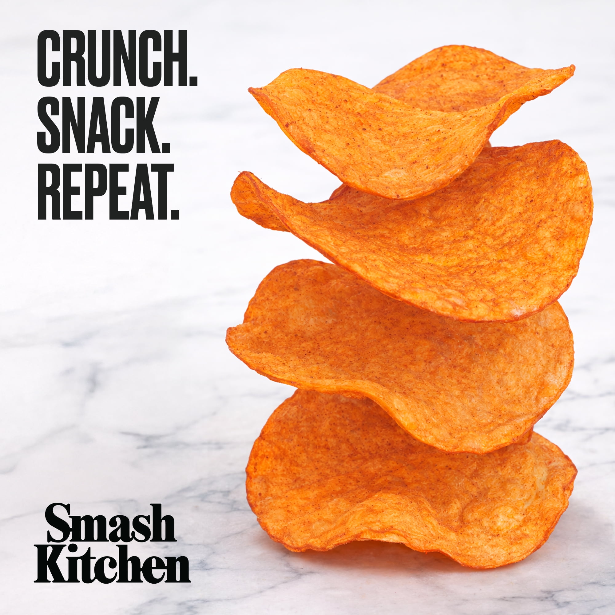 (6 pack) Smash Kitchen Hot Honey BBQ Non-GMO Kettle Chips, 6 oz