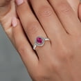 thumbnail image 4 of Gem Stone King 1.19 Ct Oval Red Created Ruby 925 Sterling Silver Ring (Size 6), 4 of 4