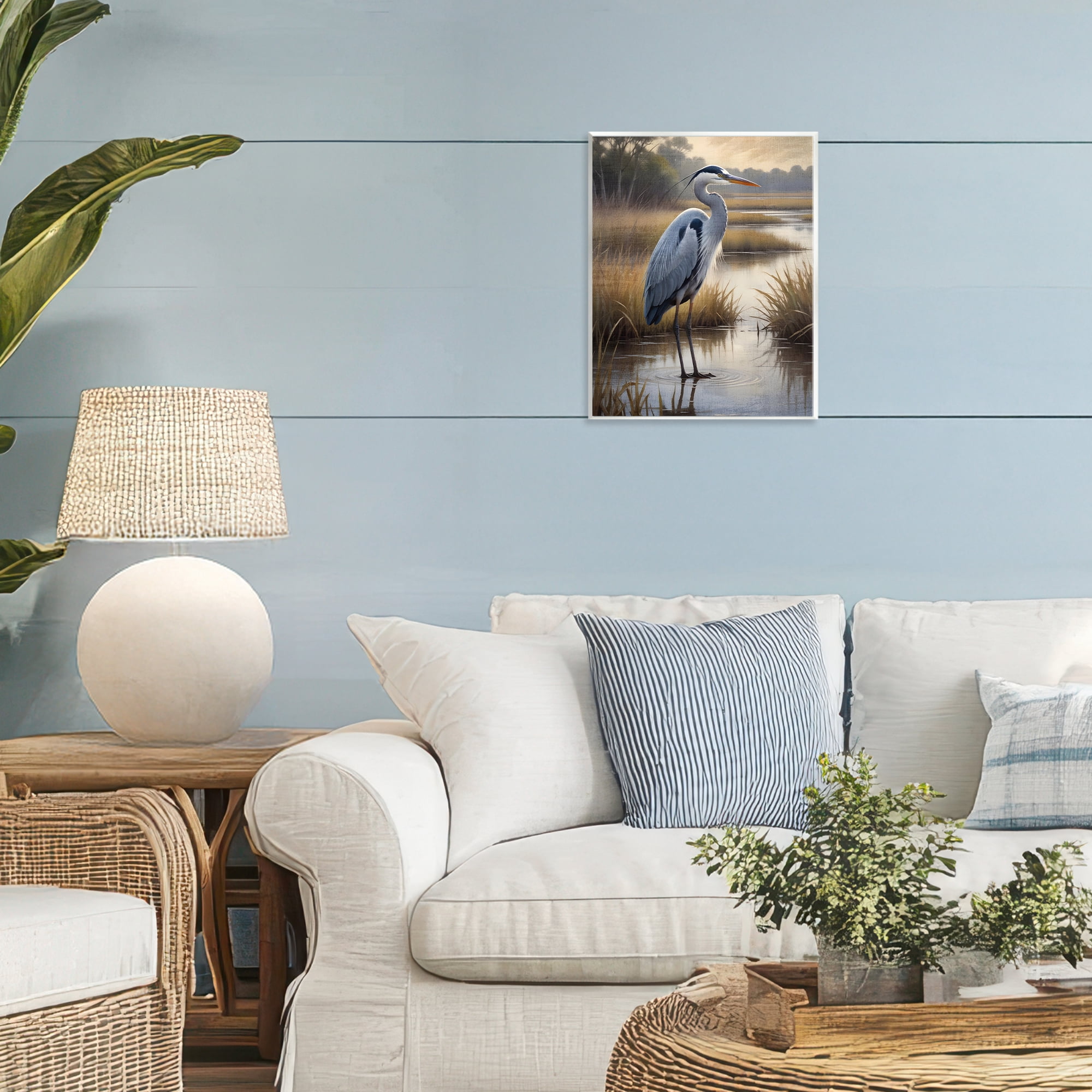 Stupell Industries Heron in Serene Marshlands Wall Plaque Art, design by Susan Arnot