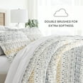 thumbnail image 5 of Noble Linens Down Alternative Mayan Stamp Gray Reversible Comforter Set, 5 of 8