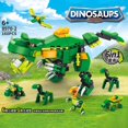thumbnail image 2 of Bloques de construcción 6 en 1, coche de bomberos, camión de policía, grúa de ingeniería, dinosaurios, tanque, helicóptero, juego de ladrillos, juguetes para niños, 2 of 5