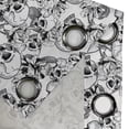 thumbnail image 5 of Ambesonne Celebration Grommet Curtain, Sketch Dead Skull, 50" x 63", Black and White, 5 of 6