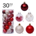thumbnail image 4 of Linyer Pack of 30 Christmas Balls Atmospheres Decorative Ornament Party Festival Prop Indoor Garden Decoration Pendants Home 6cm Red Gold, 4 of 8