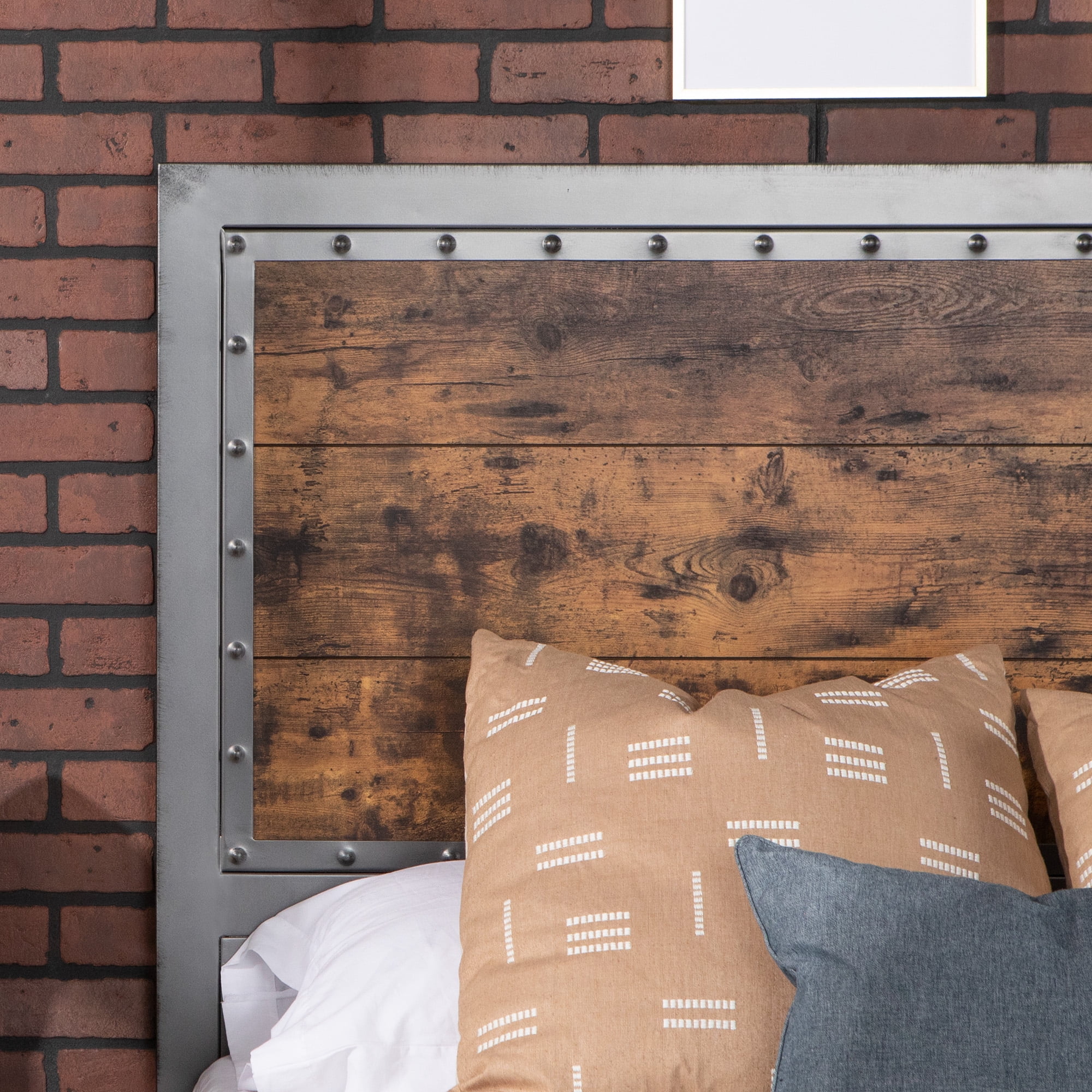 Santiago Riveted Plank Queen Size Headboard by River Street Designs
