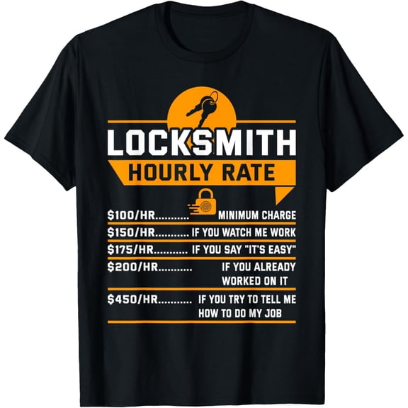 Playful Comfort Tee - Funny Locksmith Hourly Rate Apparel For Locksmiths T-Shirt