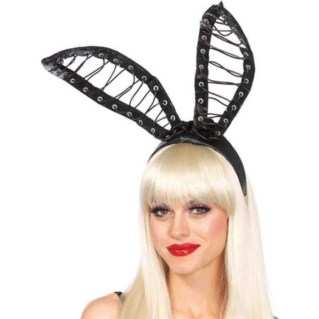 Leg Avenue Women's Oversized Bunny Ears Costume Accessory, Black, One Size
