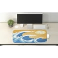 thumbnail image 2 of Japanese Computer Mouse Pad, Huge Sea Waves at Summer Noon Art Picture Tropical Ocean Storm Tide, Rectangle Non-Slip Rubber Mousepad Large, 31" x 12", Blue Marigold and White, by Ambesonne, 2 of 2