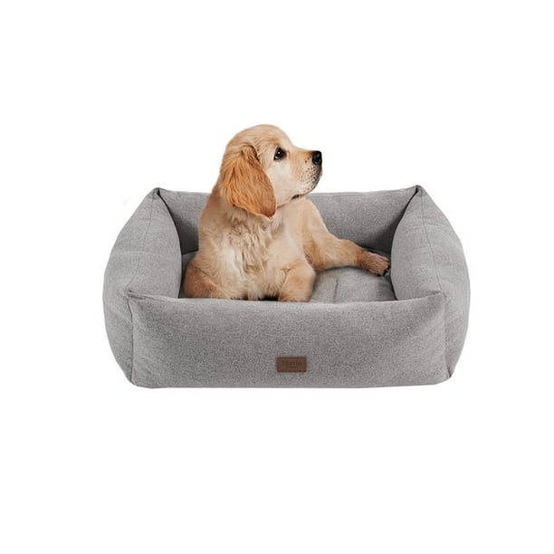 Martha Stewart Charlie 4 Sided Polyester Pet Bed with Removable Cover in Gray Walmart