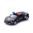 thumbnail image 1 of Modelo de coche de policía de aleación 1:36, adornos para coche de juguete infantil, coche de juguete extraíble (negro brillante, 2 unidades), 1 of 4