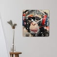 thumbnail image 3 of 10 Inch Wall Clock Battery Operated Square Clock for Office, Kitchen, Outdoor, Living Room,Gorilla Animals Pretty, 3 of 4