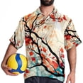 thumbnail image 4 of Tree Men's Short Sleeve Poplin Shirt, Casual Button Down Shirts, Printed Summer Beach Shirt, Unisex Casual Button Down Top, 4 of 6