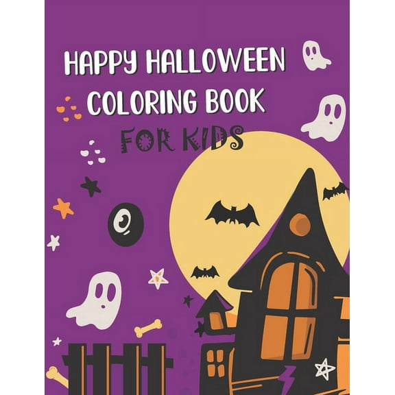 Happy Halloween coloring book for Kids: Mini Halloween Coloring Books Fun Halloween Gift for Boys and Girls (Paperback)(Large Print)