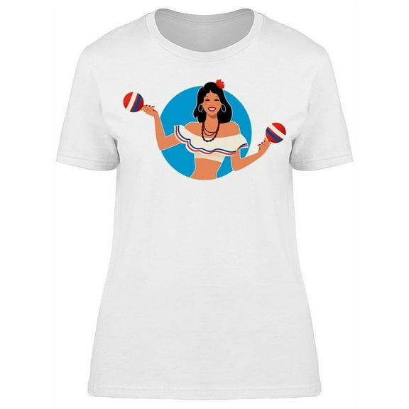 Girl Playing Maracas T-Shirt Women -Image by Shutterstock, Female XX-Large