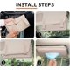 thumbnail image 5 of 2 porta pañuelos de color caqui para coche, caja de pañuelos para visera, caja de pañuelos de cuero para coche, soporte para mascarilla, estuche para guardar pañuelos de papel para visera., 5 of 5
