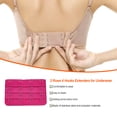 thumbnail image 4 of Extension Strap Bra Extenders Buckle Clamp Adjustable 4 Hook Breathable Practical Accessories Adjustable Replacement 3 Rows Underwear rose red, 4 of 5